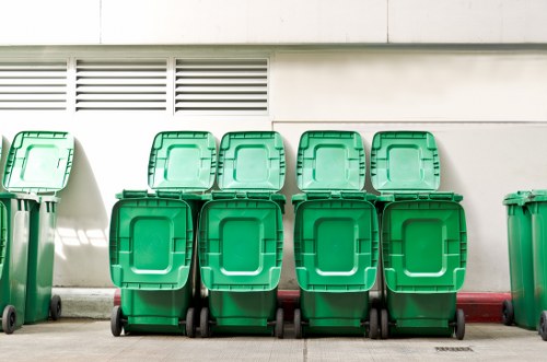 Professional waste removal team in action