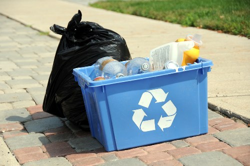 Professional waste management team at work